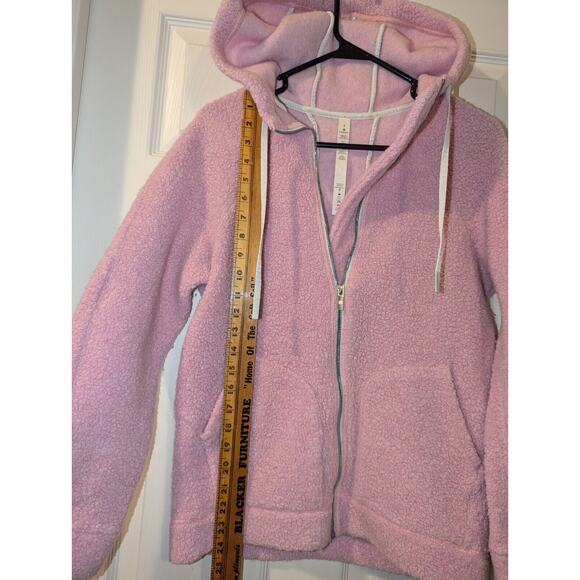 Lululemon Jacket Women's Size 4 Pink So Sherpa Hooded Sweater Windbreaker Hiking - Picture 4 of 12